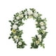 thumbnail image 1 of Guirnalda floral de rosas artificiales para fondo de jardín de compromiso Blanco, 1 of 9