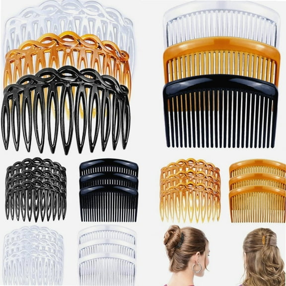24 Pieces Hair Side Combs French Twist Hair Combs Lightweight Plastic 11/25 Teeth Comb for Women Girls Hairstyle Accessories(11 teeth, 25 teeth)