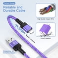 thumbnail image 4 of Compatible for iPhone Charger, 2Pack 6FT Light-ning Charging Cable with 18W Fast Charging Block USB Charging Brick Phone Charger, Wall Charger Block Adapter Compatible for iPhone14/13/12/11, Purple, 4 of 9