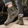 thumbnail image 2 of Willtoo Mens Camo Canvas High‑Top Boots Casual Lace‑Up Outdoor Hiking Sneakers Non‑Slip Lightweight Durable Shoes for Field Activities, 2 of 6