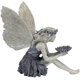 thumbnail image 2 of Adorno de jardín hada mágica sentada, figuras de jardín de elfos sentados, estatua de hada sentada de Tudor y Turek, artesanía de resina, decoración de jardín, estatua de elfo, estatua de hada (gris) Ormromra ZH-142, 2 of 4
