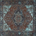 thumbnail image 1 of Ahgly Company Indoor Square Persian Light Blue Traditional Area Rugs, 8' Square, 1 of 4