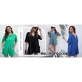 thumbnail image 5 of Hot Shot Tee Rompers for Women Summer Casual Oversized Athletic Contrast Stitching Jumpsuits, 5 of 7