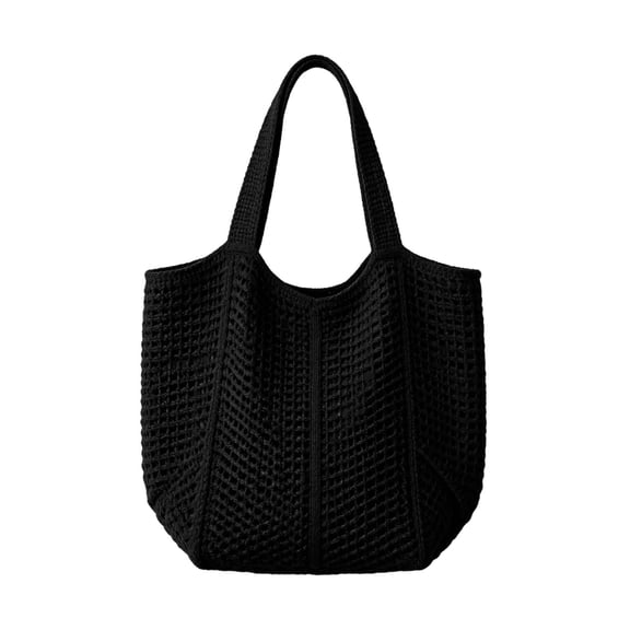 Summer Beach Storage Bag, Loetky Crochet Mesh Shoulder Handbags, Casual Beach Woven Bag For Women