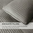 thumbnail image 7 of Exclusivo Mezcla Ultrasonic King Quilt Bedding Set, Lightweight Grey Bedspreads Soft Modern Geometric Coverlet Set for All Seasons (1 Quilt and 2 Pillow Shams), 7 of 7