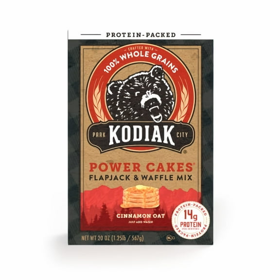 Kodiak Cakes Power Cakes Flapjack & Waffle Mix, Cinnamon Oat, 20 oz (Pack of 12)