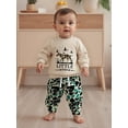 thumbnail image 6 of BemeyourBBs Toddler Baby Boy Hunting Outfits Spring Fall Winter Clothes Animal Letter Print Long Sleeve Sweatshirt and Camouflage Pants Set, 6 of 8