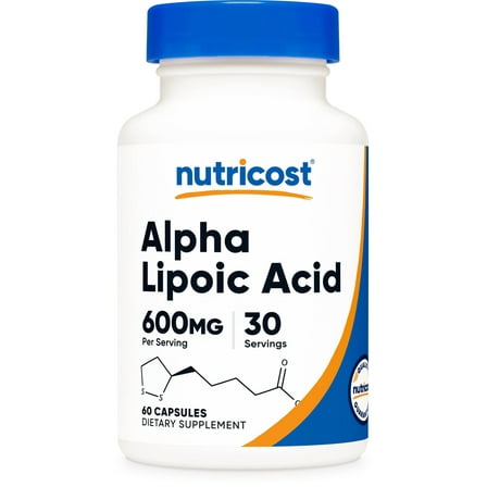 Nutricost Alpha Lipoic Acid (600mg) 60 Capsules - GMO-Free, Vegetarian-Friendly