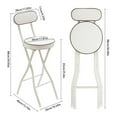 thumbnail image 2 of 2Pcs Foldable High Chairs Bar Stool Folding Padded Seat Pu Cushion for Restaurant Cafe, 2 of 13