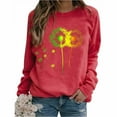 thumbnail image 2 of Yteetum Crewneck Sweatshirts for Women Oversize Hopes Loved Floral Graphic Print Shirt Pullover Hoodless Sweatshirt Top Womens Round Neck Loose Raglan Sleeve Long Sleeve Sweatshirt Fall Clothes, 2 of 5