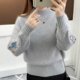 thumbnail image 1 of Suéteres de cuello alto medio con bordado para mujer, jerseys versátiles de color liso, camisetas casuales de manga larga, otoño e invierno, nueva moda, 1 of 5
