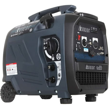 

A-iTech 2300-Watt Dual Fuel RV Ready Portable Inverter Generator Small with Super Quiet Operation for Home or Emergency AT20-223001