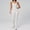 White, variant on PISONIC Workout Sets for Women, 2 Piece Seamless Spaghetti Straps Crop Top Matching High Waist Leggings Gym Yoga Outfits