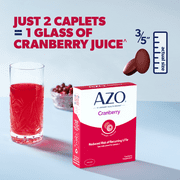 (2 pack) AZO Cranberry Urinary Tract Health Supplement, Helps Cleanse & Protect for Reduced UTIs, 50 Count