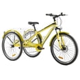 thumbnail image 1 of FICISOG Mountain Tricycle for Adults, 3 Wheeled 7-Speed Mountain Tricycle 24 inch 26 inch 27.5 inch Men's Women's Tricycles Cruiser Bike Featuring Disc Brakes, Cargo Basket, 1 of 5