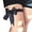 Black, variant on Bridal Garters for Wedding Black Lace Wedding Garter Leg Chain Big Bow Knot Garter Belt Thigh Chain Lace Stretch Leg Chain Body Music Party Suspender Dress Women