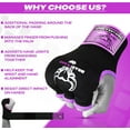 thumbnail image 5 of "BEAST RAGE Boxing Wraps Hand Gel Gloves MMA 75cm Long Wrap Padded Elasticated Quick Boxing Punching Bag Training Muay Thai Hand Wraps set UFC Bandages For Mens Ladies kids (S (Adult), Purple),,, 5 of 8