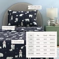 thumbnail image 3 of Great Bay Home Christmas Flannel Sheet Set - 100% Turkish Cotton - Double Brushed - Full, Navy Polar Bears, 3 of 6