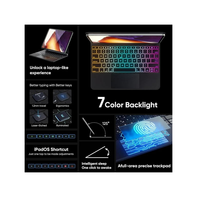 Magic Keyboard Case for iPad Air 13 inch M2 2024, iPad Pro Magic Keyboard Case for iPad Air 13 inch M2 2024, iPad Pro