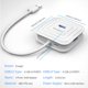 thumbnail image 2 of Essager 4-en-1 Adaptador USB Convertidor Computadora de escritorio Computadora portátil Divisor de 4 puertos, Blanco, USB 2.0, 0.25m Eigraketly EL5269-05, 2 of 2