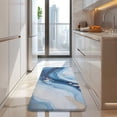 thumbnail image 4 of Blue White Gold Marble Pattern Kitchen Rug Mat,Kitchen Runner Rugs Non Skid Washable,Decorative Kitchen Floor Mats for Kitchen,Sink,Laundry,17"x47.2", 4 of 7