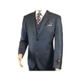 thumbnail image 6 of Mens Vitali Three Piece Suit Vested Sheen Sharkskin Business M3090 Navy blue, 6 of 11