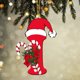 thumbnail image 1 of Colgante de árbol de Navidad de acrílico 2D con letras | Juego de 26 adornos con iniciales del alfabeto para decoración navideña, 1 of 6