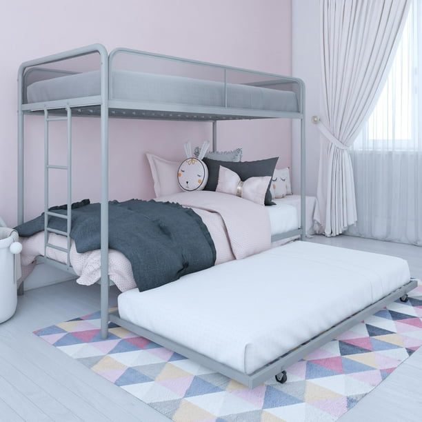 Dhp Ezra Triple Twin Bunk Bed Metal, How To Make Twin Bunk Beds