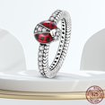 thumbnail image 1 of Gran oferta, anillo de plata 925 apilable con corazón infinito y flor de Margarita para mujer, anillos originales de plata 925, regalo de joyería de marca Tan Jianjun unisex, 1 of 2