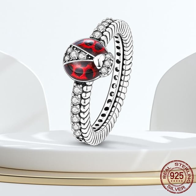 Gran oferta, anillo de plata 925 apilable con corazón infinito y flor de Margarita para mujer, anillos originales de plata 925, regalo de joyería de marca Tan Jianjun unisex