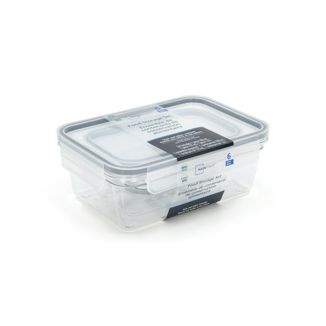 Ensemble de<br>contenants de<br>conservation<br>alimentaire Tritan 6 pièces