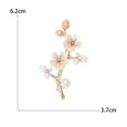 thumbnail image 5 of Xinyolin Elegant Plum Blossom Shape Brooch Shining Rhinestones Faux Pearls Decor Pin Dress Suit Lapel Badge Coat Accessories, 5 of 7