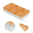 thumbnail image 3 of Unique Bargains 1 Pc 3 Grids Single Row Pill Case Durable for Travel Orange, 3 of 6