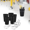 thumbnail image 6 of Miulika 5 Pieces Pegboard Cups with s Pegboard Bins with Hooks, Pegboard Hooks,Accessories, Durable, Organizer Baskets Black, 6 of 9