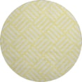 thumbnail image 2 of Addison Rugs Mayfield Washable Transitional Squares Yellow Round Rug, 8' x 8', 2 of 5