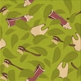 thumbnail image 1 of Ahgly Company Machine Washable Indoor Square Transitional Dark Yellow Green Area Rugs, 5' Square, 1 of 7