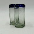 thumbnail image 4 of Hand Blown Mexican Shot Glass | Blue Rim Double Shot Glass Set (Setof2), 4 of 4