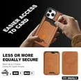 thumbnail image 4 of For iPhone Air Case with Credit Card Holder,for iPhone Air Premium Leather Phone Case Removable Wallet Compatible with MagSafe,Wallet Detachable 2-in-1 Women Men,Brown, 4 of 10