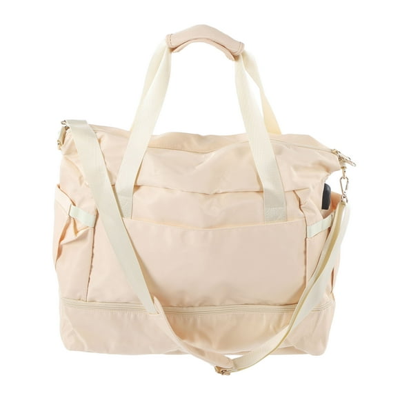 Bolsa De Gimnasio Deportivo Para Mujer, Bolsa De Viaje Impermeable Para Artículos Personales De Gran Capacidad Con Múltiples Bolsillos, Puerto De Carga USB Para Viajes De Yoga Y