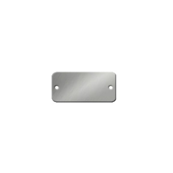 1-1/2 x 3/4 Rectangle Stainless Steel Tags - 316 Grade - Pack/25