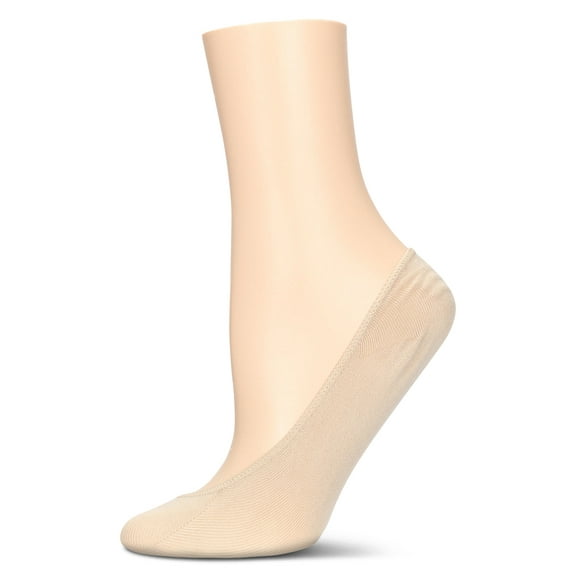 MeMoi Women's 10 Pair Pack No Show Micro Liner Socks - Womens - Female (O/S, Black-Nude)