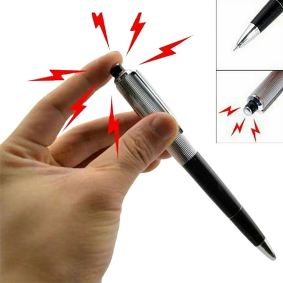 Neinkie 3Pcs/Set Shocking Pen Fun Toy Joke to Friend Electric Shock Pencil Trick Prank Gag Gadget for Fool's Day