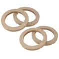 thumbnail image 1 of Unique Bargains 4 Pcs 4' Universal Wooden Khaki Car Speaker Subwoofer Mounting Spacer Rings Adapter Bracket Holder Plate, 1 of 6