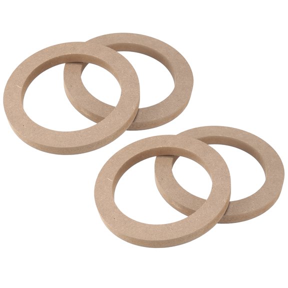 4 Piezas 5" Universal Madera Caqui Coche Altavoz Subwoofer Espaciador Anillos