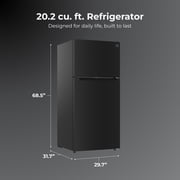Kenmore 20.2 cu. ft. Top Freezer Refrigerator, Adjustable Glass Shelves, Black