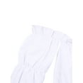 thumbnail image 4 of Honganda Girl's Two-piece Suit, Long Sleeve Off Shoulder Tops and Stripe Shorts, 4 of 8