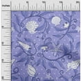 thumbnail image 2 of oneOone Cotton Poplin Purple Fabric Ocean Underwater Life Sewing Fabric By The Yard Printed Diy Clothing Sewing Supplies 56 Inch Wide, 2 of 4