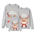 thumbnail image 5 of Fiaer Merry Christmas Sweatshirts for Family Trendy Baggy Funny Reindeer Graphic Xmas Pullover Crew Neck Long Sleeve Warm Holiday Tops Kid 130, 5 of 5