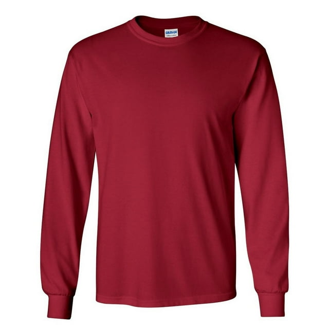 Gildan T-Shirt à Manches Longues en Coton Ultra Uni à Col Ras du Cou pour Hommes