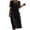 *Black, variant on VBVC Women's Short Sleeve Cotton Linen Midi Dress , Summer Tie Sleeve Dresses For Women,Ladies' Crew Neck Loose Dress with Pockets,Black,S-3XL